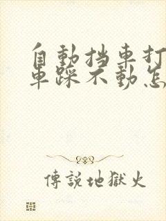 自动挡车打火刹车踩不动怎么回事