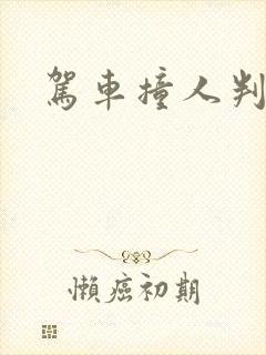 驾车撞人判刑 驾车撞人判刑