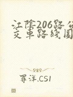 江阴206路公交车路线图