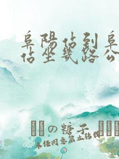 阜阳站到阜阳西站坐几路公交车