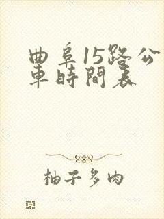 曲阜15路公交车时间表