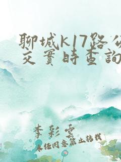 聊城k17路公交实时查询路线