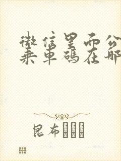 微信里面公交车乘车码在哪里