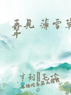 再见 薄雪草少年