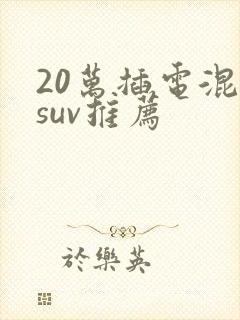 20万插电混动suv推荐
