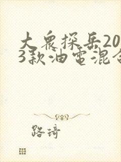 大众探岳2023款油电混合车型