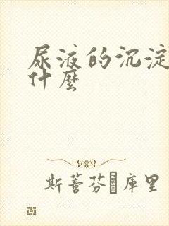 尿液的沉淀物是什么