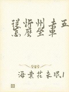 从忻州去五台山怎么坐车