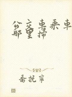 公交车乘车码在哪里扫