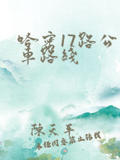 哈密17路公交车路线