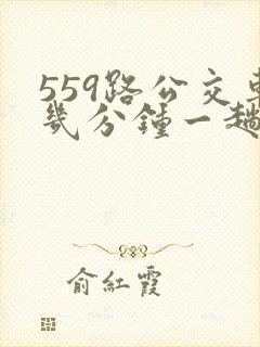 559路公交车几分钟一趟