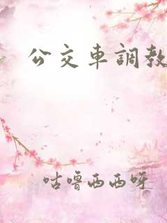 公交车调教h