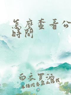 怎么查看公交车时间