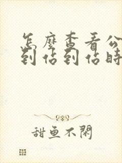 怎么查看公交车到站到站时间