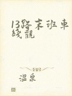 13路末班车在线观