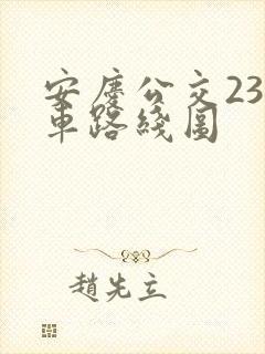 安庆公交23路车路线图
