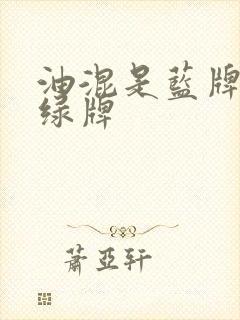 油混是蓝牌还是绿牌