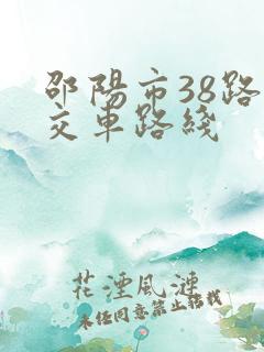邵阳市38路公交车路线