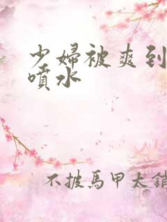 少妇被爽到高潮喷水