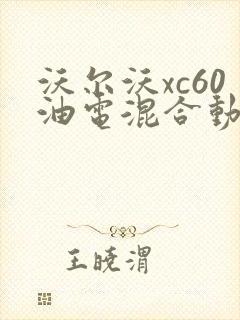 沃尔沃xc60油电混合动力汽车 沃尔沃xc60油电混合动力汽车
