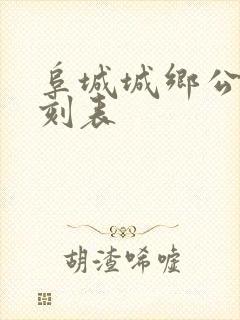 阜城城乡公交时刻表