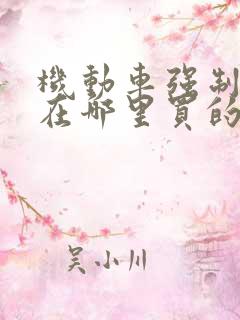 机动车强制保险在哪里买的