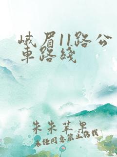 峨眉11路公交车路线