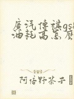 广汽传祺gs8油耗高怎么回事