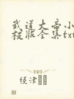 武道大帝小说精校版全集txt