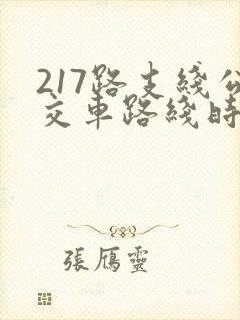 217路支线公交车路线时间表