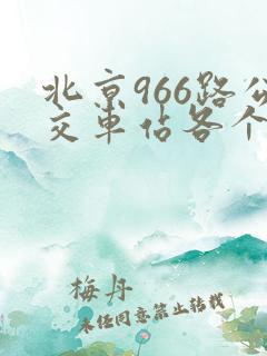 北京966路公交车站各个站