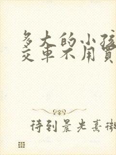 多大的小孩坐公交车不用买票?