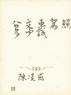 公交车驾照学费多少钱