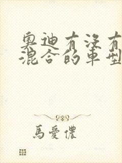 奥迪有没有油电混合的车型