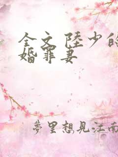 全文 陆少的隐婚罪妻