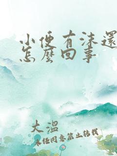 小便有沫还有味怎么回事
