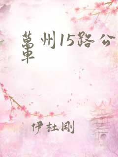 万州15路公交车