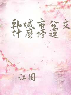 韩城市公交车为什么停运