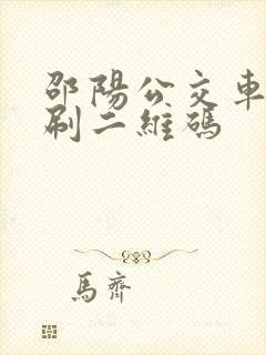 邵阳公交车怎么刷二维码