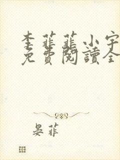 李菲菲小宇小说免费阅读全文最新章节