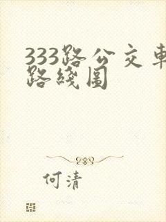 333路公交车路线图 333路公交车路线图