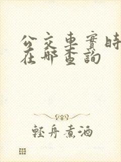 公交车实时到站在哪查询