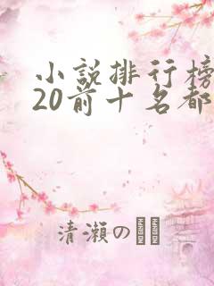 小说排行榜2020前十名都市