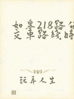 如皋218路公交车路线时间 如皋218路公交车路线时间
