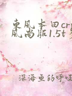 东风本田crv风尚版1.5t多少钱
