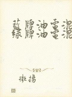 蓝牌油电混动和绿牌油电混动有什么区别