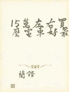 15万左右买什么电车好最新推荐