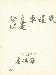公交车道几点可以走