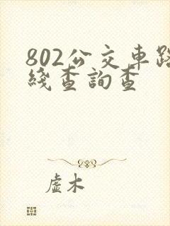 802公交车路线查询查
