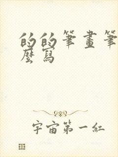 的的笔画笔顺怎么写